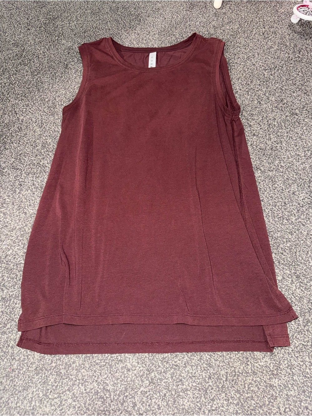 Core 10 Athletic Tank Top Womens Small Burgundy Sleeveless Activewear